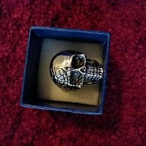stainless steel scull ring for men